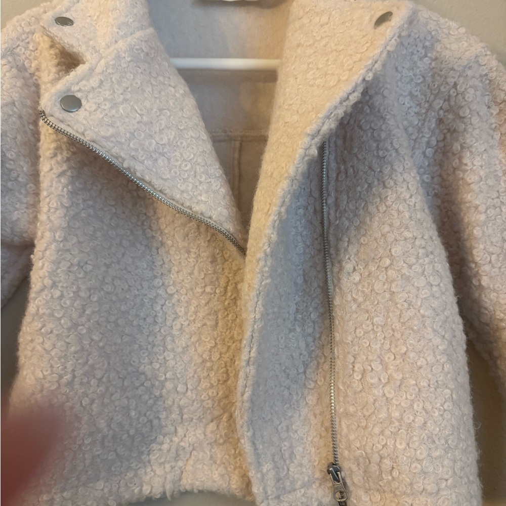 No Boundaries Cream Jacket with Silver Details